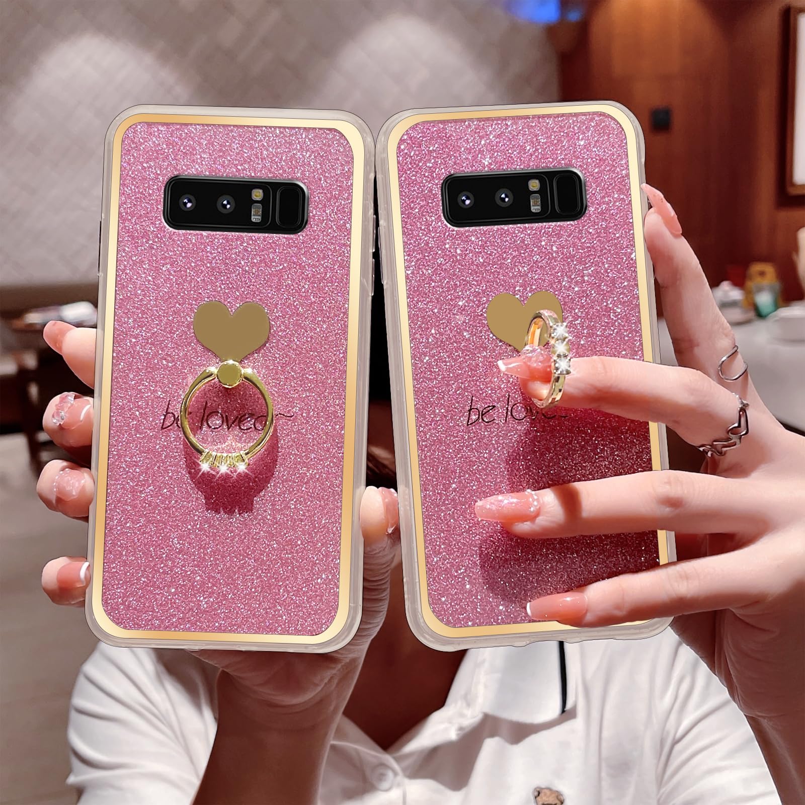 ギャラクシィ　Note8　保護フィルムとピンクケースは新品　タッチペン付き Galaxy Note8 SC-01K/SCV37 耐衝撃ハイブリッドケース「PALLET